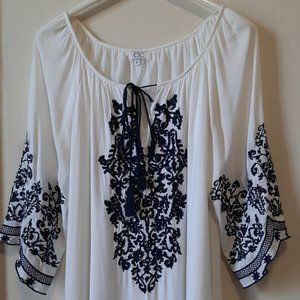 Embroidered Bohemian dress